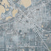 La Porte Indiana Map Print in Afternoon Style Zoomed In Close Up Showing Details