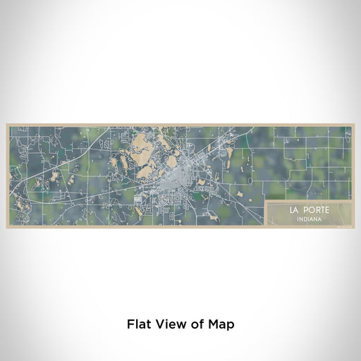 Flat View of Map Custom La Porte Indiana Map Enamel Mug in Afternoon