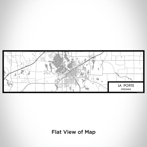 Flat View of Map Custom La Porte Indiana Map Enamel Mug in Classic