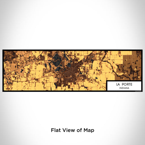 Flat View of Map Custom La Porte Indiana Map Enamel Mug in Ember