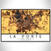 La Porte Indiana Map Print Landscape Orientation in Ember Style With Shaded Background