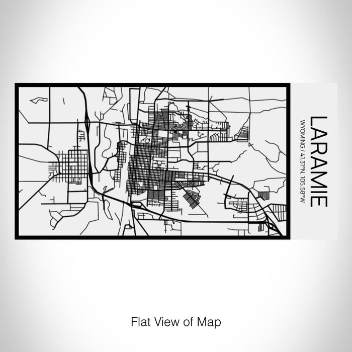 Rendered View of Laramie Wyoming Map on 17oz Stainless Steel Insulated Cola Bottle in Stainless in Matte White