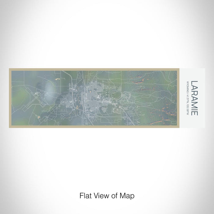 Rendered View of Laramie Wyoming Map on 10oz Stainless Steel Insulated Cup in Afternoon with Sliding Lid