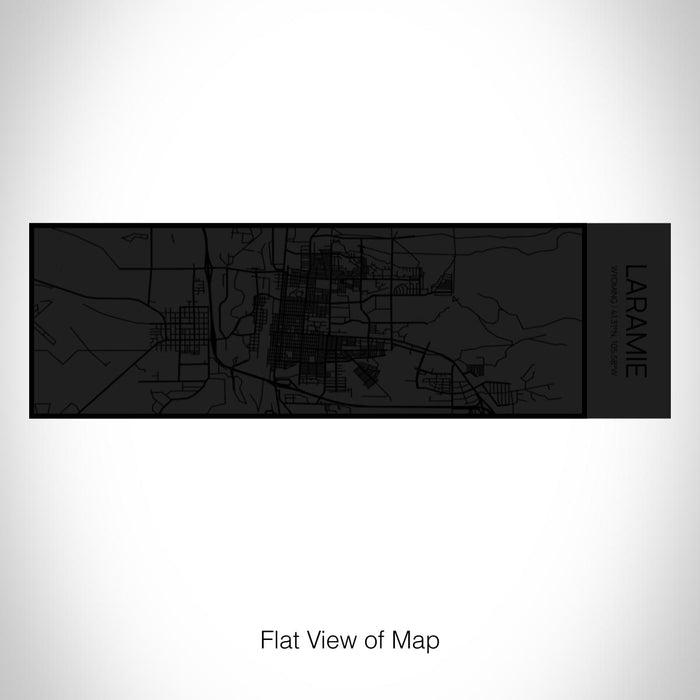 Rendered View of Laramie Wyoming Map on 10oz Stainless Steel Insulated Cup in Matte Black with Sliding Lid