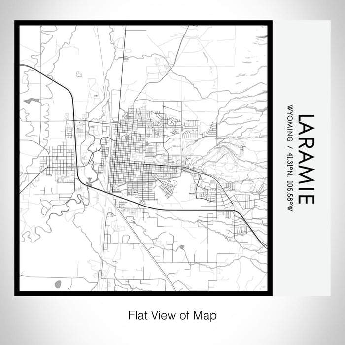 Rendered View of Laramie Wyoming Map on 17oz Stainless Steel Insulated Tumbler in Classic Map Style