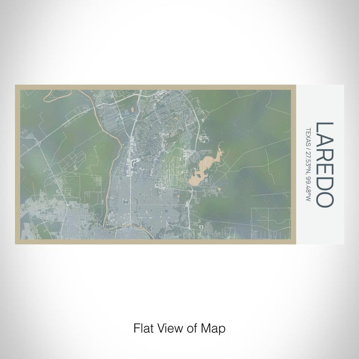 Rendered View of Laredo Texas Map on 17oz Stainless Steel Insulated Bottle with printed afternoon style map