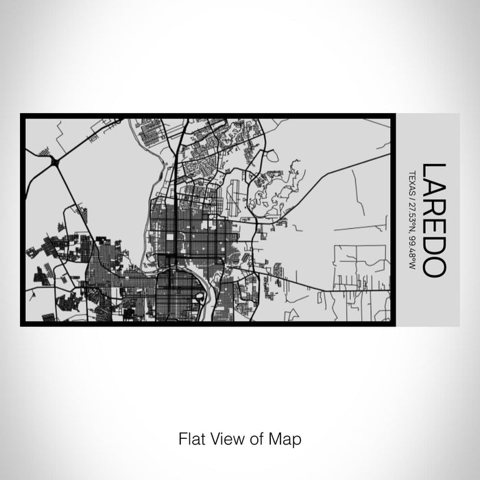 Rendered View of Laredo Texas Map on 17oz Stainless Steel Insulated Cola Bottle in Stainless