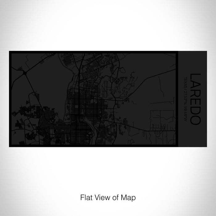 Rendered View of Laredo Texas Map on 17oz Stainless Steel Insulated Cola Bottle in Stainless in Matte Black