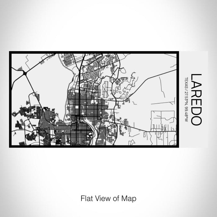 Rendered View of Laredo Texas Map on 17oz Stainless Steel Insulated Cola Bottle in Stainless in Matte White
