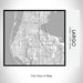 Rendered View of Largo Florida Map on 20oz Stainless Steel Insulated Bottle with Bamboo Top with printed classic style map