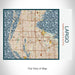Rendered View of Largo Florida Map on 20oz Stainless Steel Insulated Bottle with Bamboo Top with printed woodblock style map