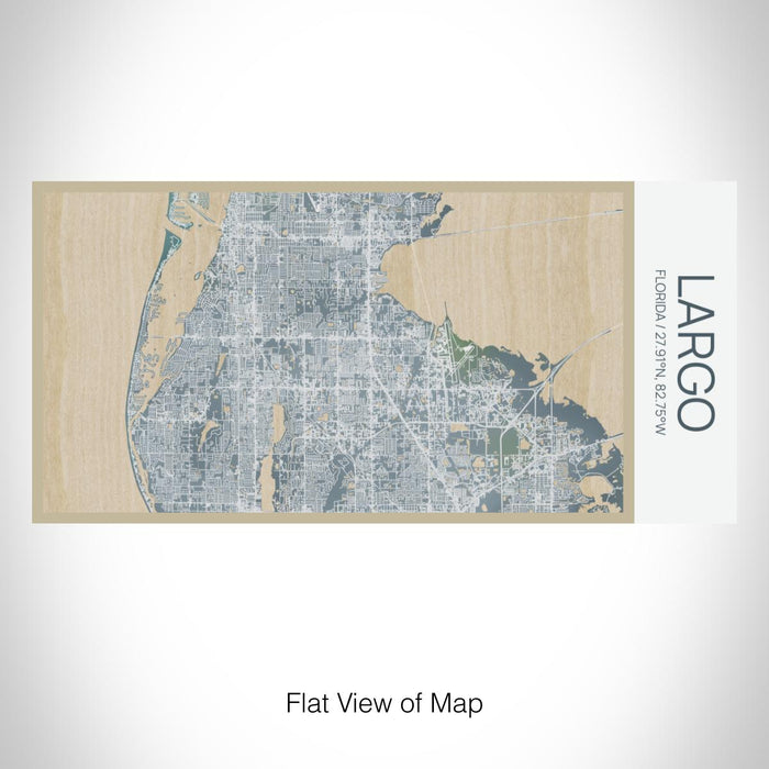 Rendered View of Largo Florida Map on 17oz Stainless Steel Insulated Bottle with printed afternoon style map