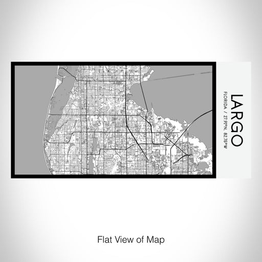 Rendered View of Largo Florida Map on 17oz Stainless Steel Insulated Bottle with printed classic style map
