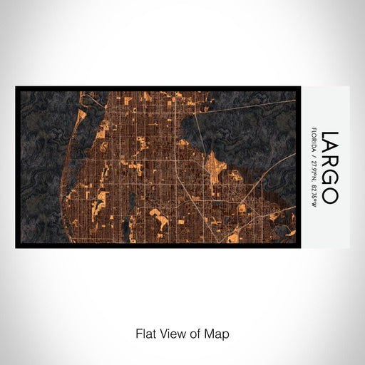 Rendered View of Largo Florida Map on 17oz Stainless Steel Insulated Bottle with printed ember style map