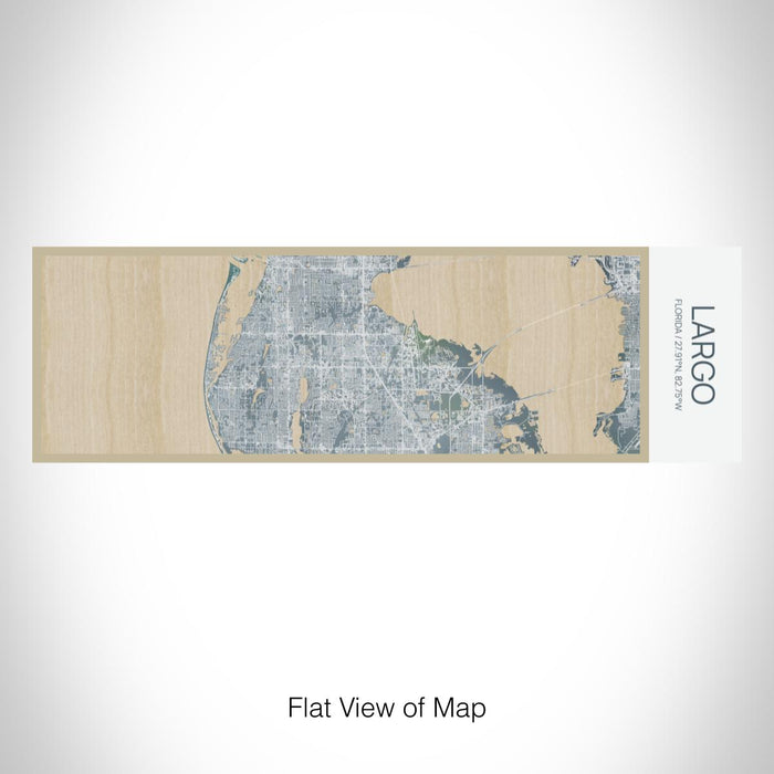 Rendered View of Largo Florida Map on 10oz Stainless Steel Insulated Cup in Afternoon with Sliding Lid