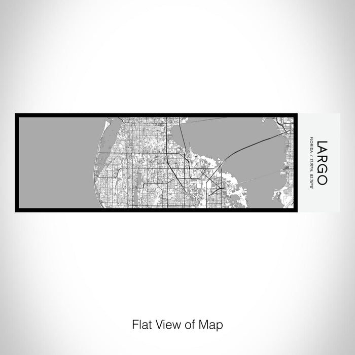Rendered View of Largo Florida Map on 10oz Stainless Steel Insulated Cup in Classic with Sliding Lid