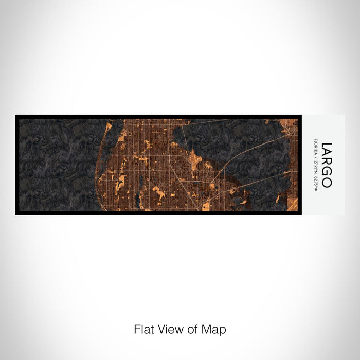 Rendered View of Largo Florida Map on 10oz Stainless Steel Insulated Cup in Ember with Sliding Lid