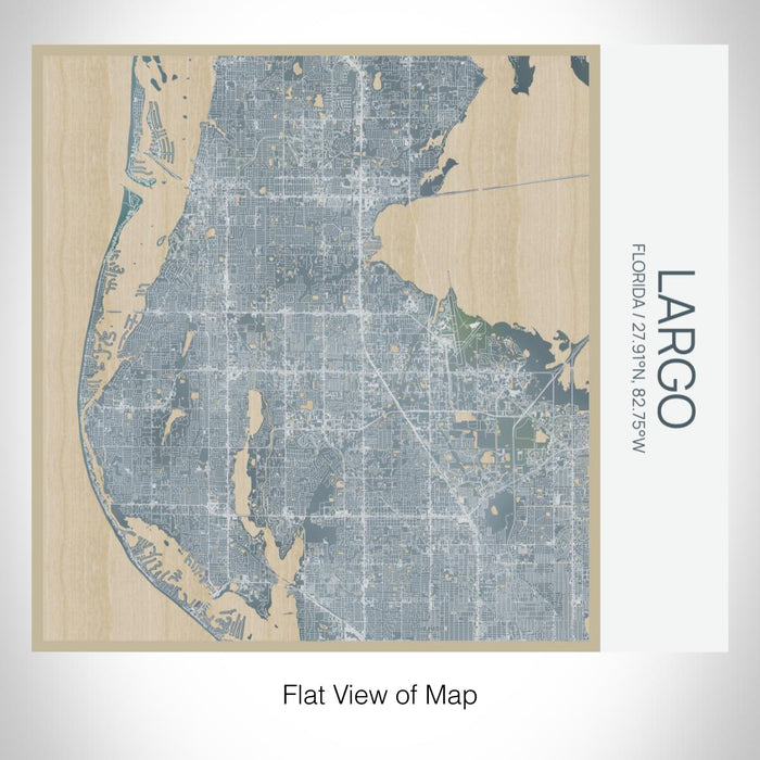 Rendered View of Largo Florida Map on 17oz Stainless Steel Insulated Tumbler in Afternoon Map Style