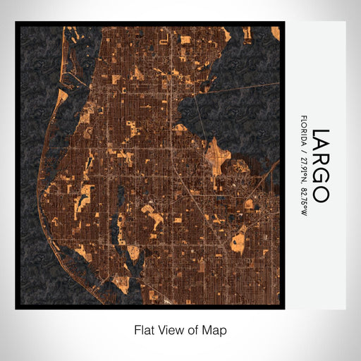 Rendered View of Largo Florida Map on 17oz Stainless Steel Insulated Tumbler in Ember Map Style