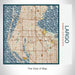Rendered View of Largo Florida Map on 17oz Stainless Steel Insulated Tumbler in Woodblock Map Style