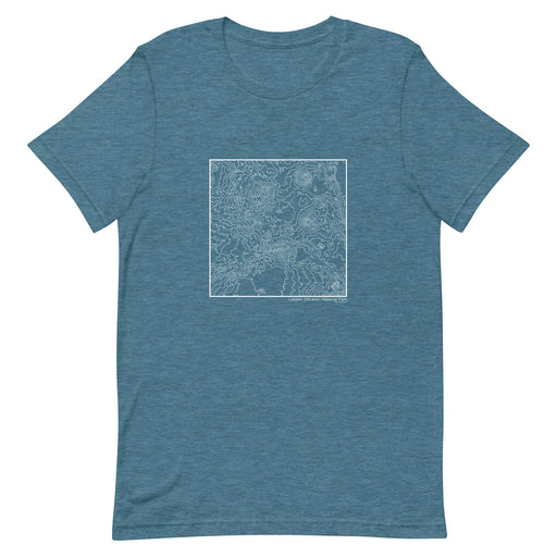 Lassen Volcanic National Park Topographic  Map Unisex T-Shirt with City inscription in Heather Teal