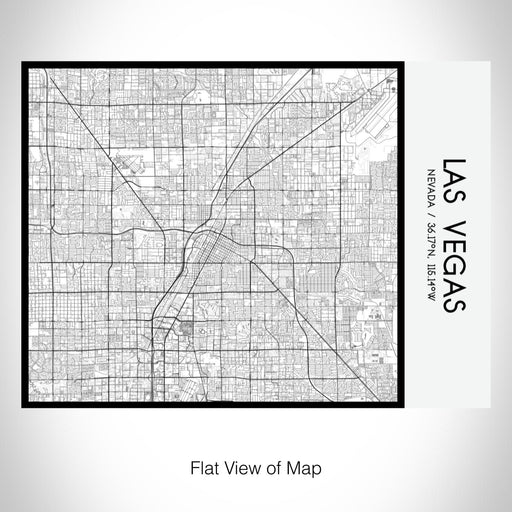 Rendered View of Las Vegas Nevada Map on 20oz Stainless Steel Insulated Bottle with Bamboo Top with printed classic style map