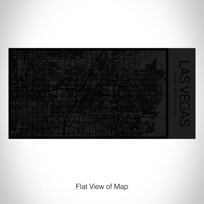 Rendered View of Las Vegas Nevada Map on 17oz Stainless Steel Insulated Cola Bottle in Stainless in Matte Black