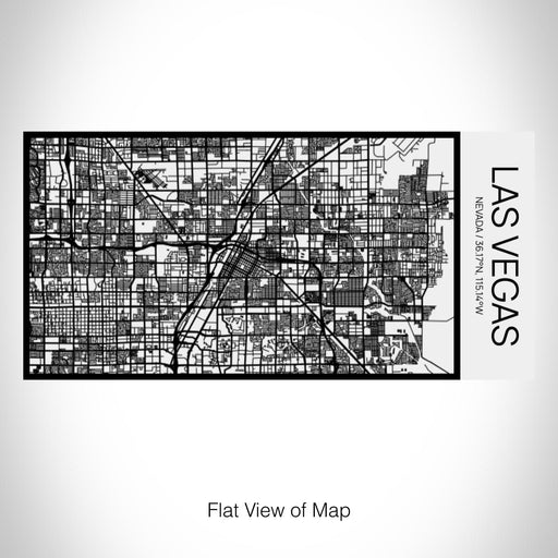 Rendered View of Las Vegas Nevada Map on 17oz Stainless Steel Insulated Cola Bottle in Stainless in Matte White