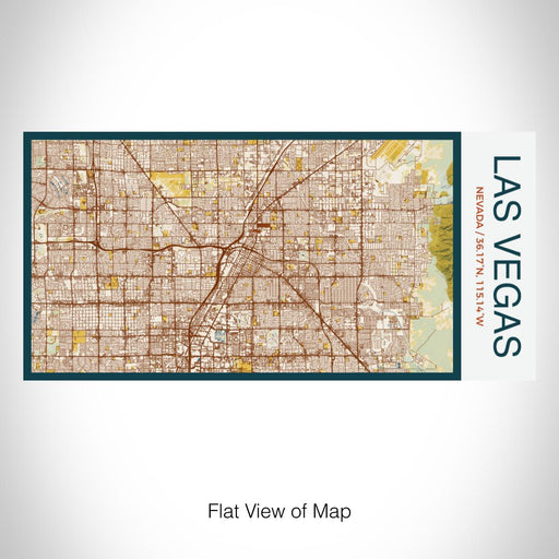 Rendered View of Las Vegas Nevada Map on 17oz Stainless Steel Insulated Bottle with printed woodblock style map