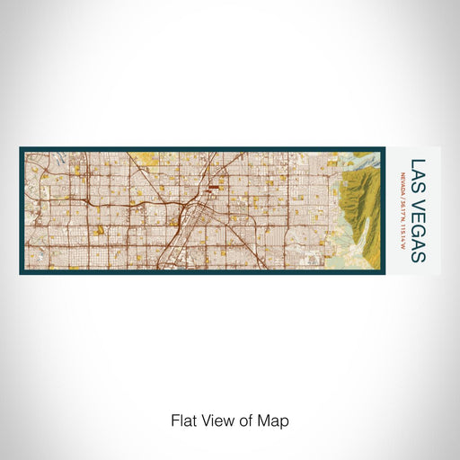 Rendered View of Las Vegas Nevada Map on 10oz Stainless Steel Insulated Cup in Woodblock with Sliding Lid