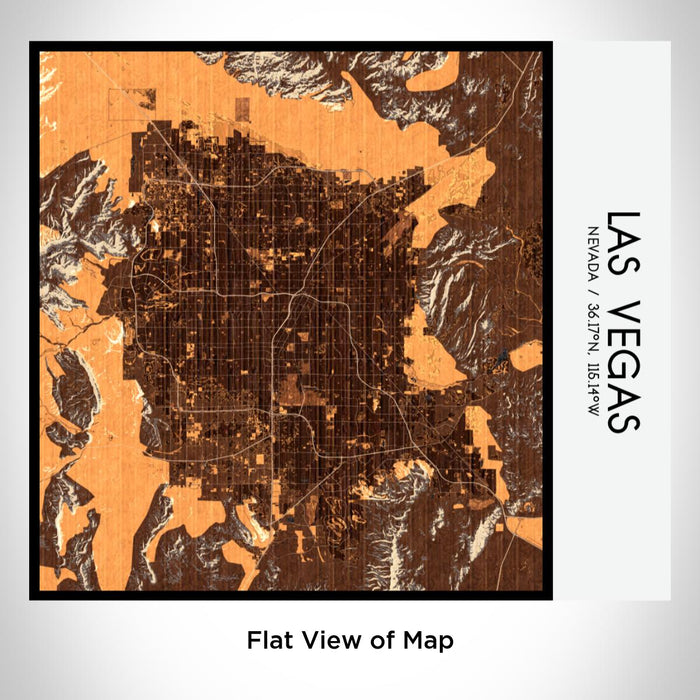 Rendered View of Las Vegas Nevada Map on 17oz Stainless Steel Insulated Tumbler in Ember Map Style