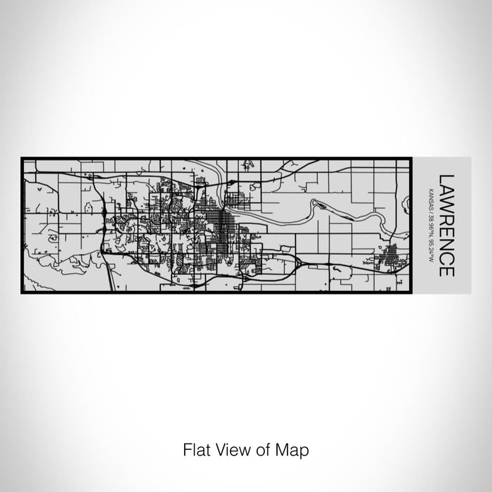 Rendered View of Lawrence Kansas Map on 10oz Stainless Steel Insulated Cup with Sipping Lid