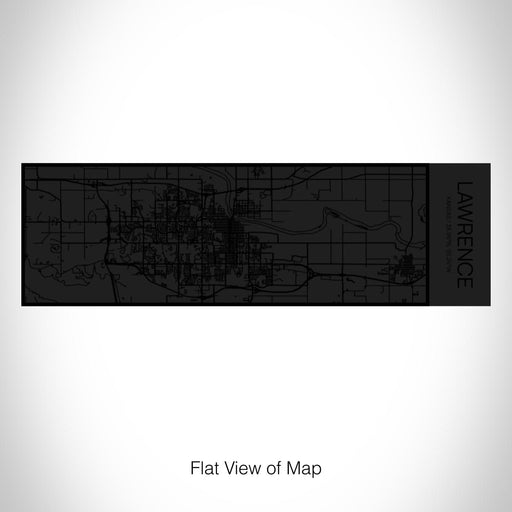 Rendered View of Lawrence Kansas Map on 10oz Stainless Steel Insulated Cup in Matte Black with Sliding Lid