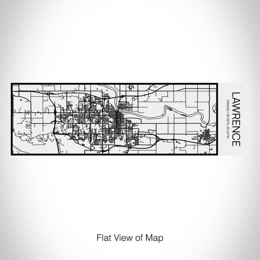 Rendered View of Lawrence Kansas Map on 10oz Stainless Steel Insulated Cup in Matte White with Sliding Lid