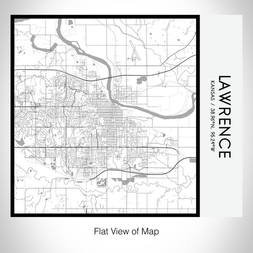 Rendered View of Lawrence Kansas Map on 17oz Stainless Steel Insulated Tumbler in Classic Map Style