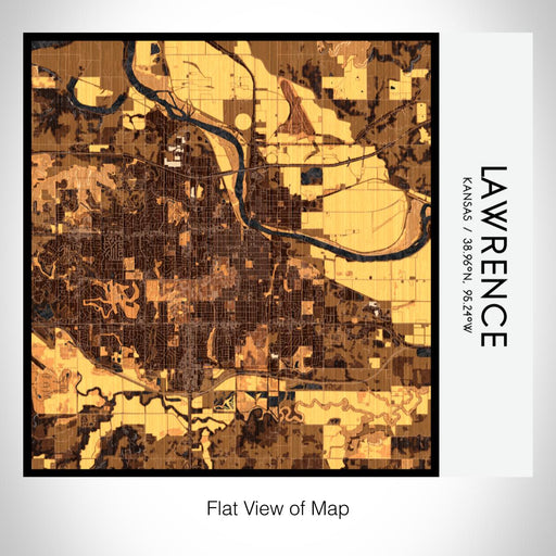 Rendered View of Lawrence Kansas Map on 17oz Stainless Steel Insulated Tumbler in Ember Map Style