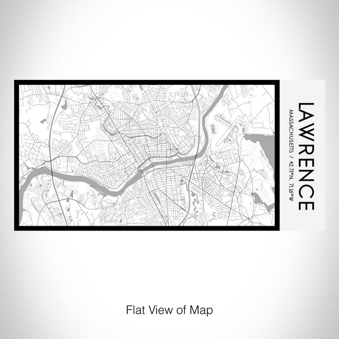Rendered View of Lawrence Massachusetts Map on 17oz Stainless Steel Insulated Bottle with printed classic style map