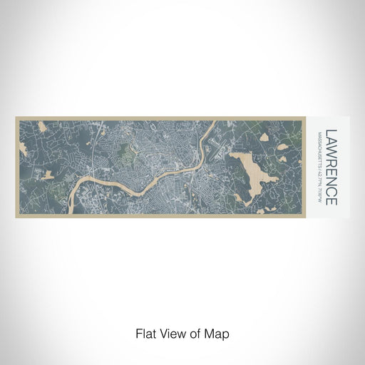 Rendered View of Lawrence Massachusetts Map on 10oz Stainless Steel Insulated Cup in Afternoon with Sliding Lid
