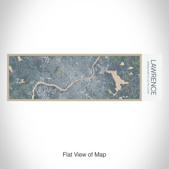 Rendered View of Lawrence Massachusetts Map on 10oz Stainless Steel Insulated Cup in Afternoon with Sliding Lid