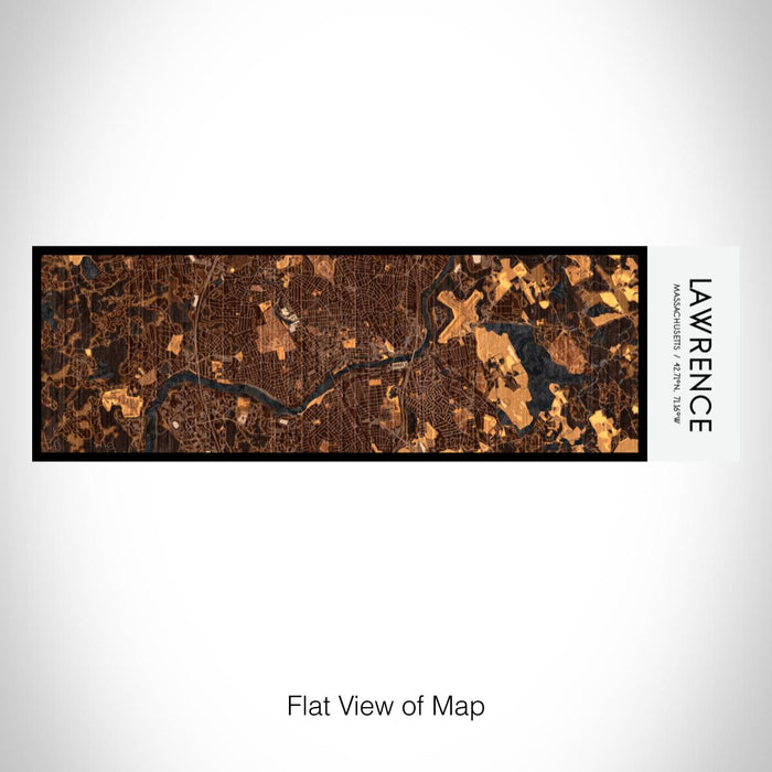 Rendered View of Lawrence Massachusetts Map on 10oz Stainless Steel Insulated Cup in Ember with Sliding Lid