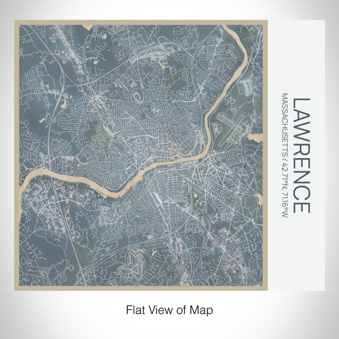 Rendered View of Lawrence Massachusetts Map on 17oz Stainless Steel Insulated Tumbler in Afternoon Map Style