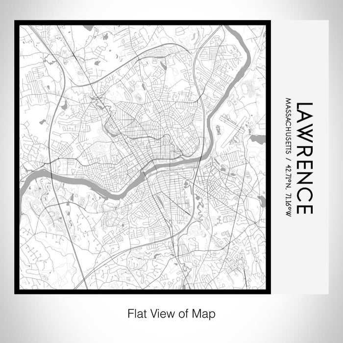 Rendered View of Lawrence Massachusetts Map on 17oz Stainless Steel Insulated Tumbler in Classic Map Style