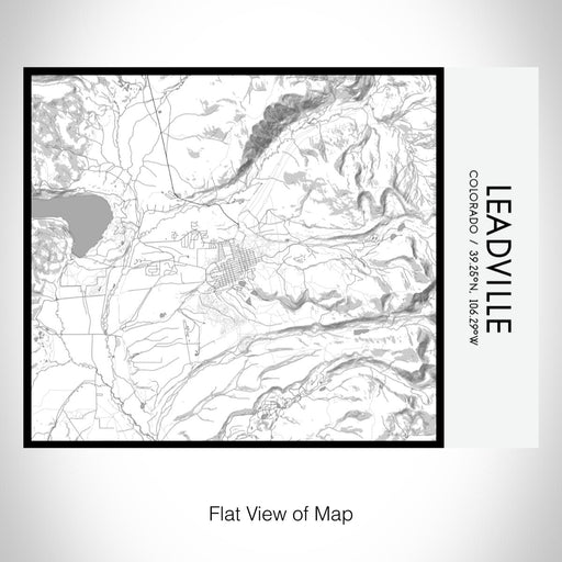 Rendered View of Leadville Colorado Map on 20oz Stainless Steel Insulated Bottle with Bamboo Top with printed classic style map