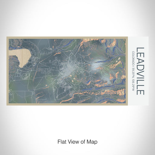 Rendered View of Leadville Colorado Map on 17oz Stainless Steel Insulated Bottle with printed afternoon style map