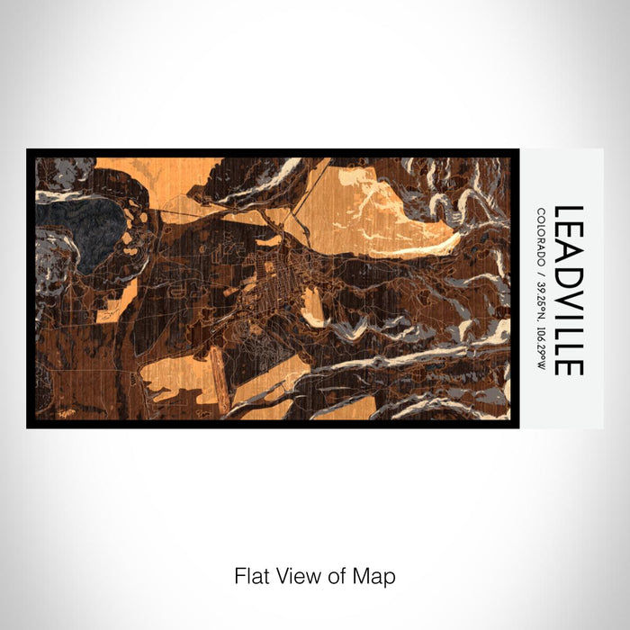 Rendered View of Leadville Colorado Map on 17oz Stainless Steel Insulated Bottle with printed ember style map