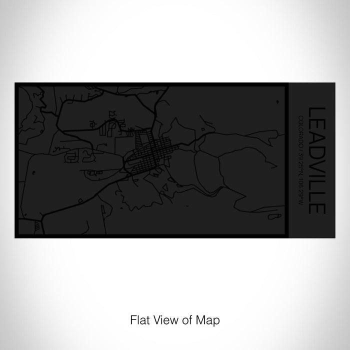 Rendered View of Leadville Colorado Map on 17oz Stainless Steel Insulated Cola Bottle in Stainless in Matte Black