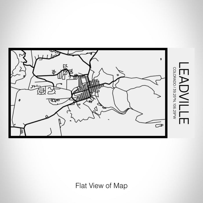 Rendered View of Leadville Colorado Map on 17oz Stainless Steel Insulated Cola Bottle in Stainless in Matte White