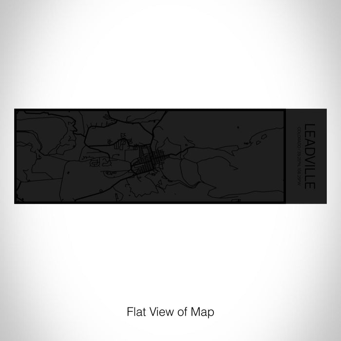 Rendered View of Leadville Colorado Map on 10oz Stainless Steel Insulated Cup in Matte Black with Sliding Lid