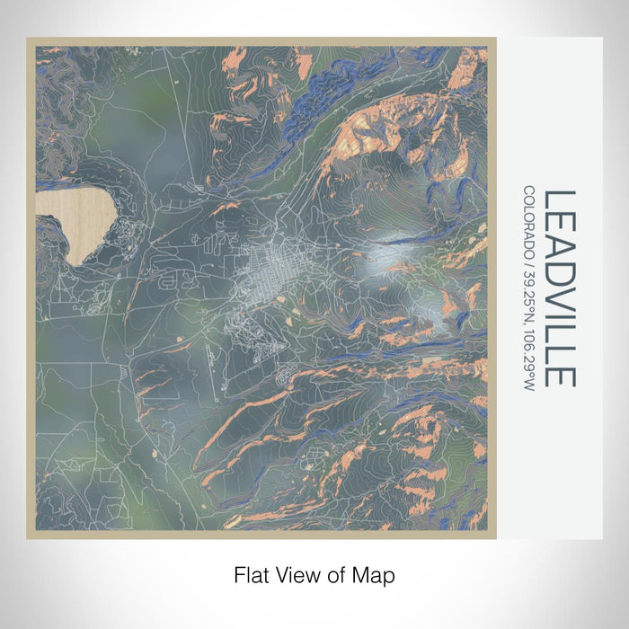 Rendered View of Leadville Colorado Map on 17oz Stainless Steel Insulated Tumbler in Afternoon Map Style