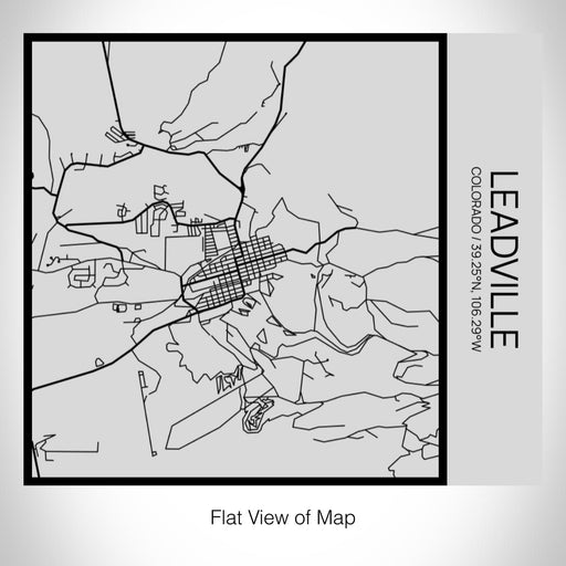 Rendered View of Leadville Colorado Map on 17oz Stainless Steel Insulated Tumbler in Tactile Lines with Succulent in Background